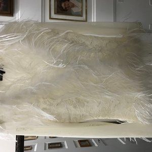 FEATHER ULTRA-DRESSY TOP/ SHEER SLEEVES